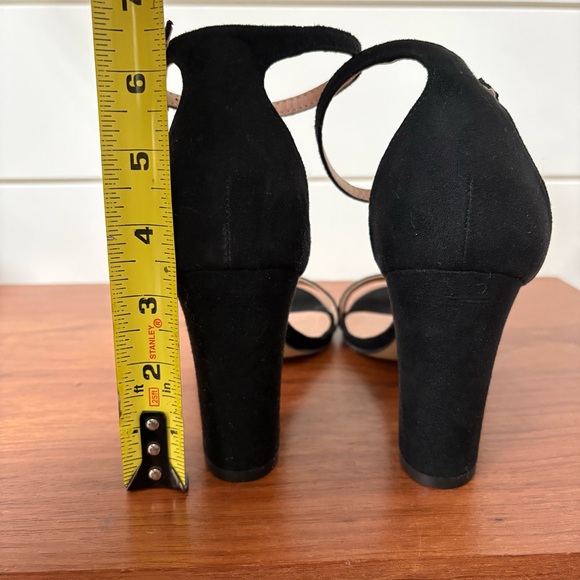 New Madden Girl Beella Women’s Heeled Black Suede Sandals Shoes 6.5 Fancy Party - Picture 6 of 8